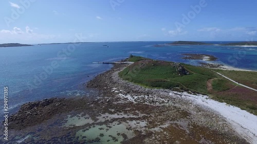 Fly above Tresco Islands | Unated Kingdom (aerial footage 4k) photo