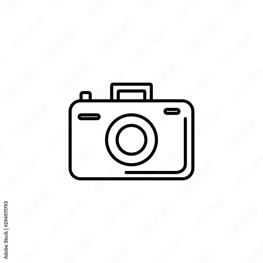 camera device summer icon line camera device summer icon line