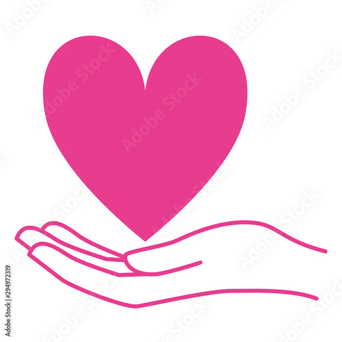 hand with heart love campaign