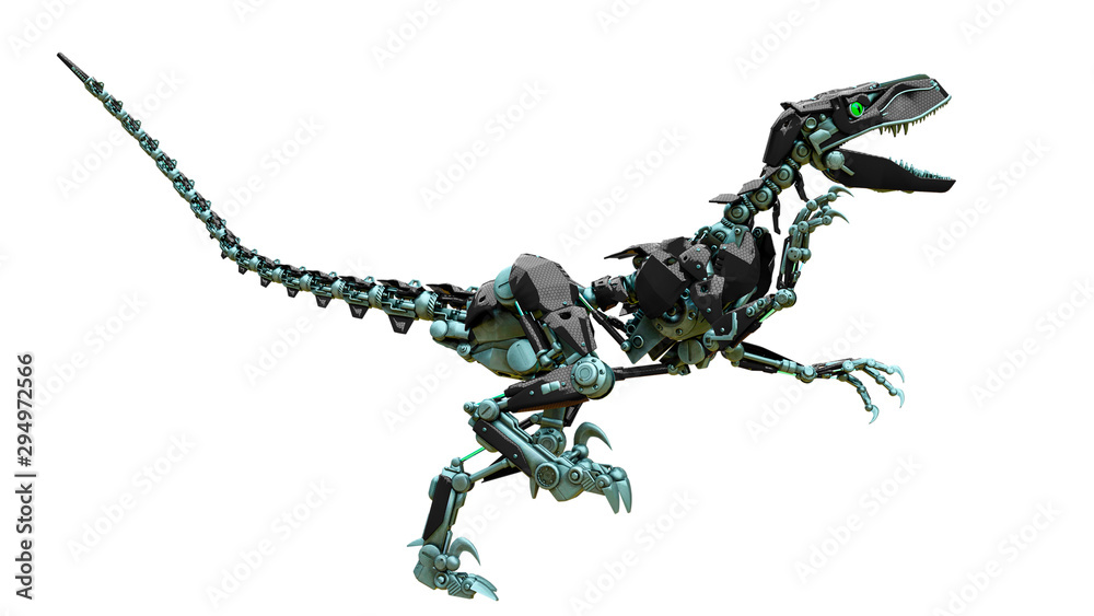 Velociraptor Robot Running Stock Illustration Adobe Stock