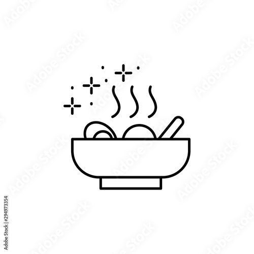 Soup  plate icon. Element of Food and Drink icon. Thin line icon