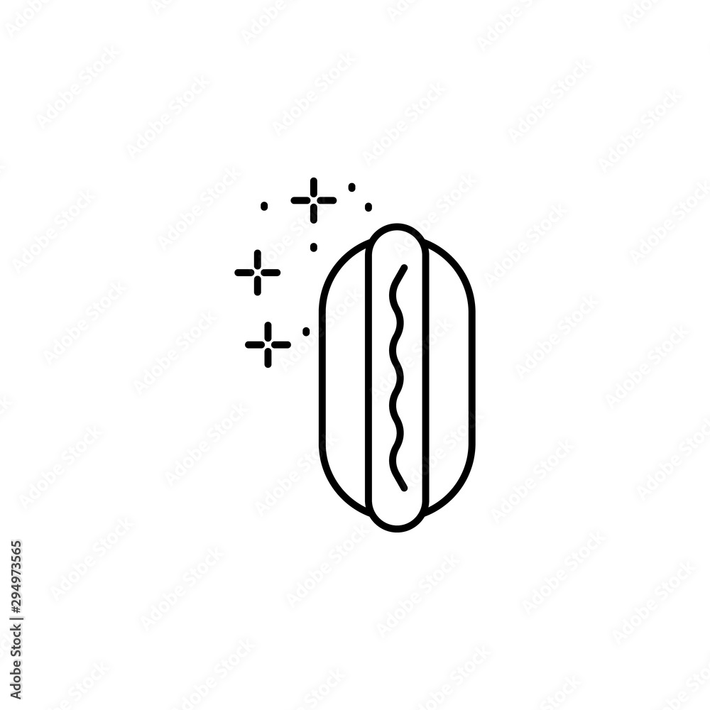Hot dog, fast food icon. Element of Food and Drink icon. Thin line icon Hot dog, fast food icon. Element of Food and Drink icon. Thin line icon
