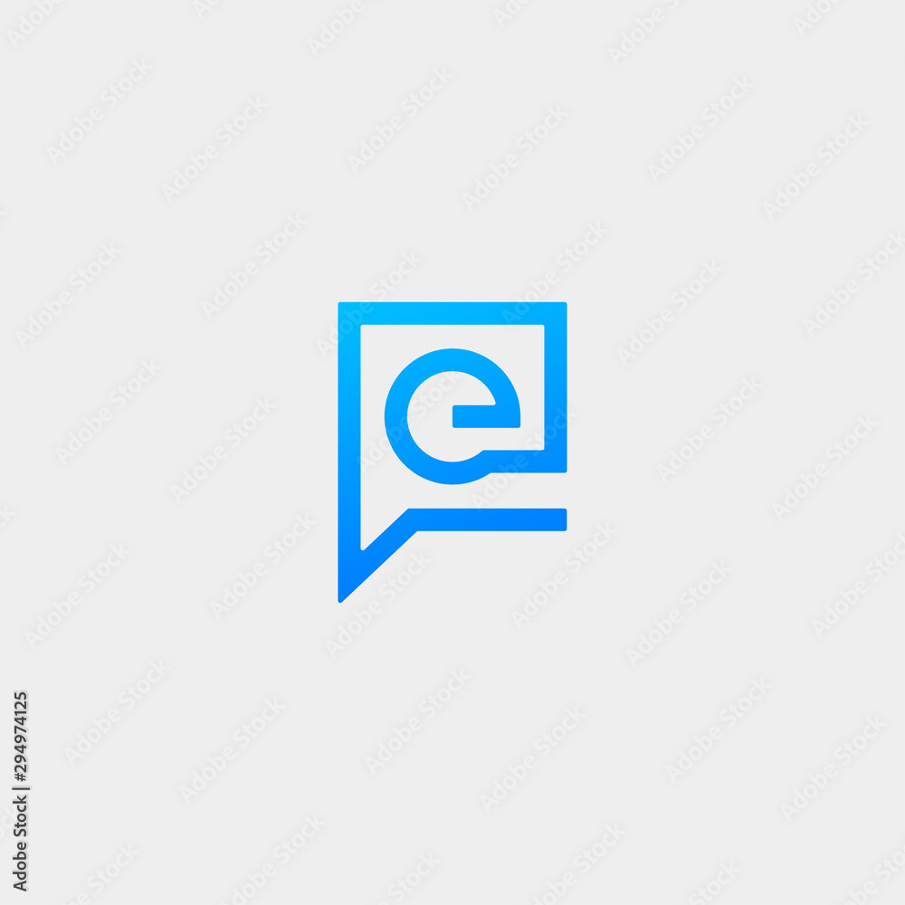 Letter E Chat Logo Template Vector Design Letter E Chat Logo Template Vector Design