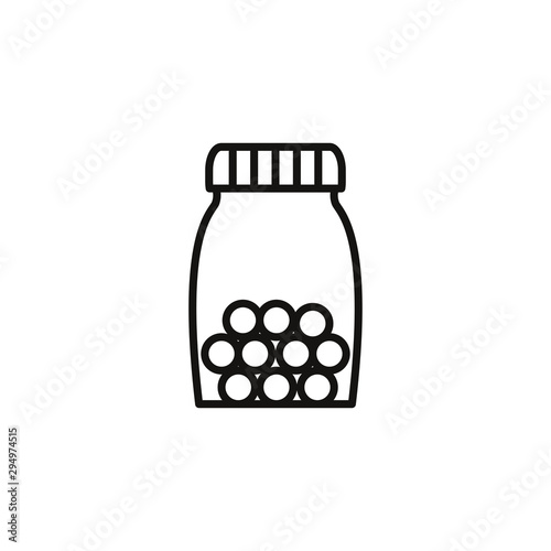 glass jar sweet and candies icon line
