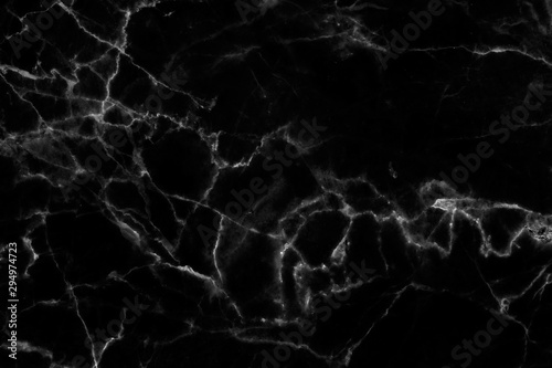Black marble patterned texture background for design. © noppadon