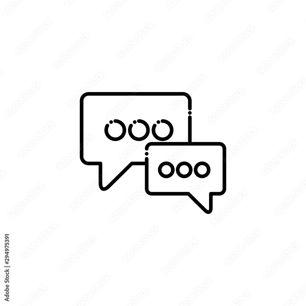 Isolated social media bubble icon vector design