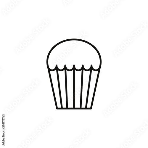 cupcake sweet and candies icon line