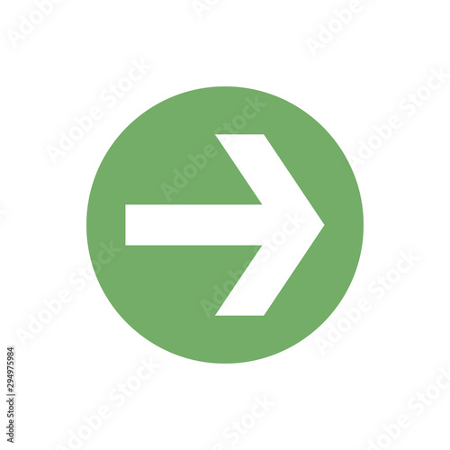icon of arrow in color circle