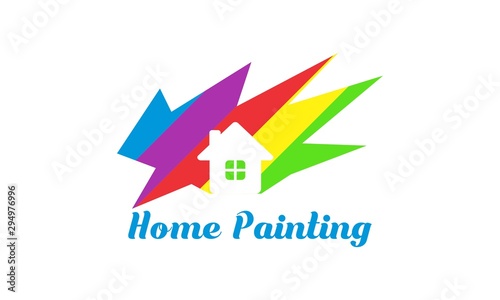 Free Download Home painting vector logo - GFXLoad