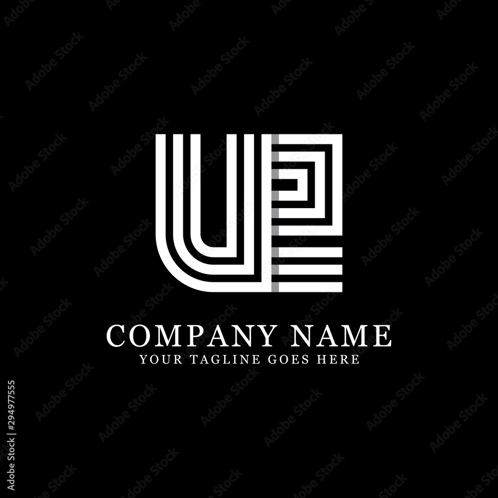 UZ initial logo designs, creative monogram logo template