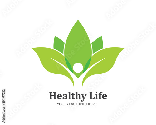 Healthy Life people medical Logo template vector