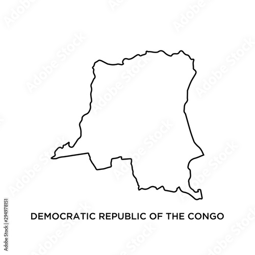 DEMOCRATIC REPUBLIC OF THE CONGO map vector design template