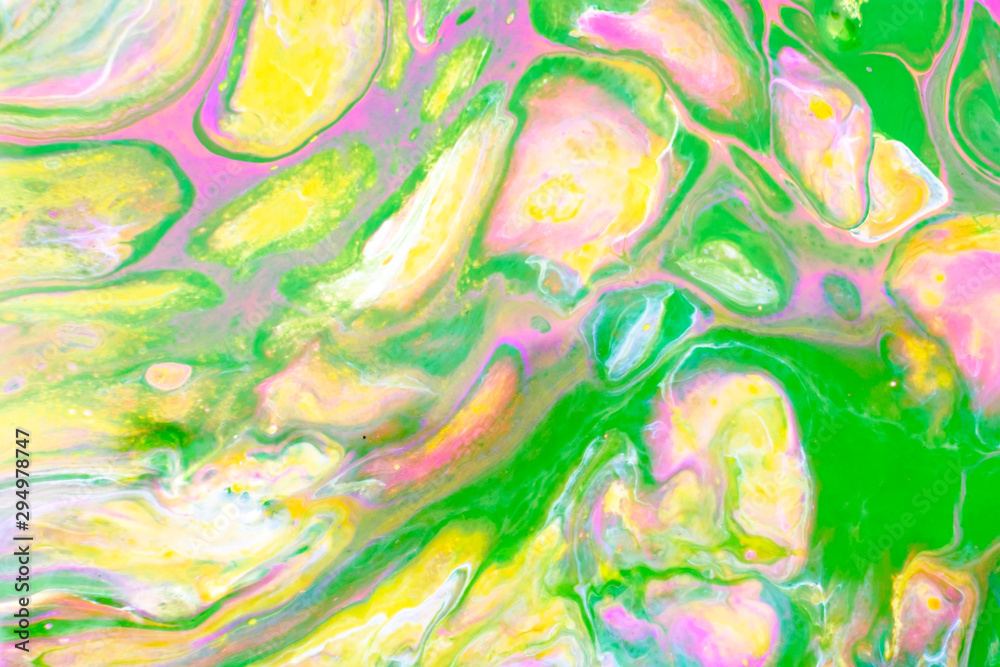 Abstract background made with fluid art technique. Trendy colorful backdrop