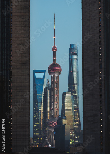 Photography shanghai city in night