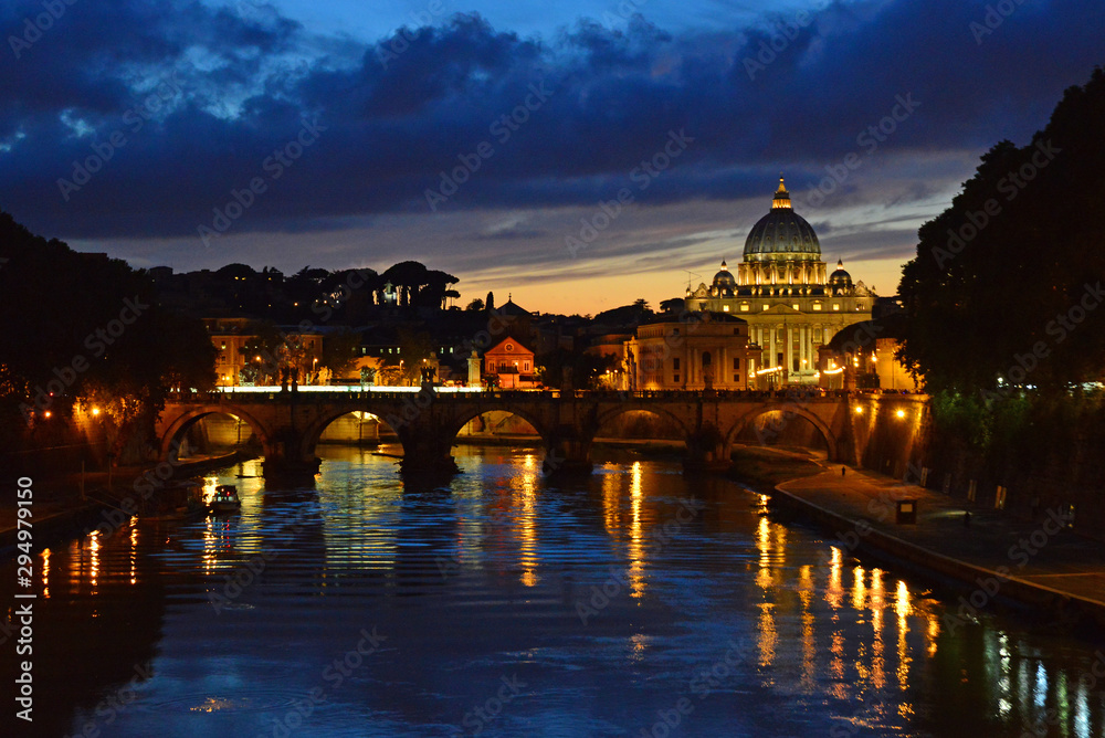 Night of Vatican city