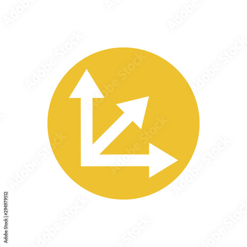 icon of arrows angle in color circle Free Download icon of arrows angle in color circle - GFXLoad