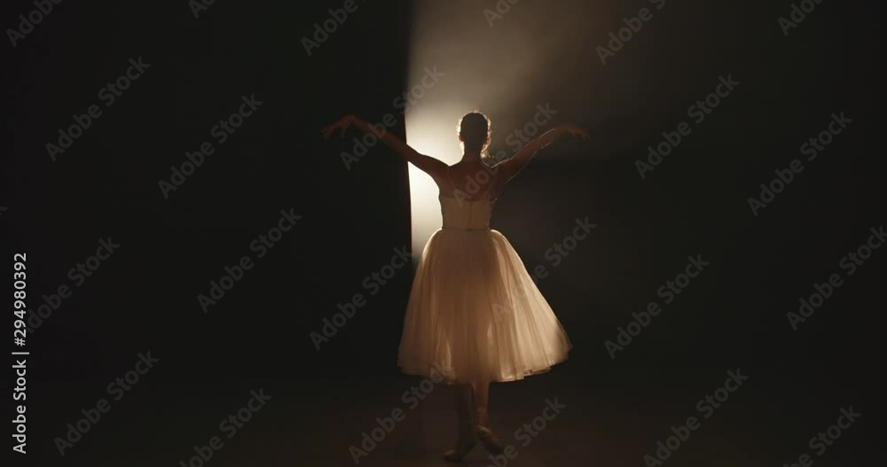 Creative female choreographer setting a ballet performance, dancing and ...