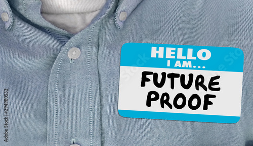 Future Proof Nametag Ready for Change Innovation 3d Animation photo