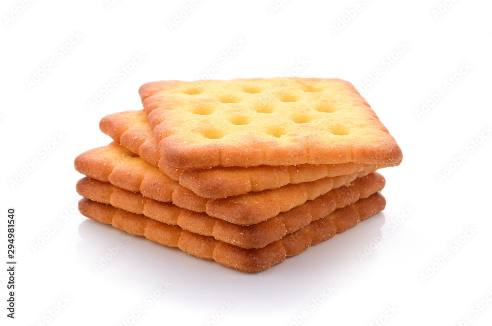 Cracker isolated on white background Cracker isolated on white background
