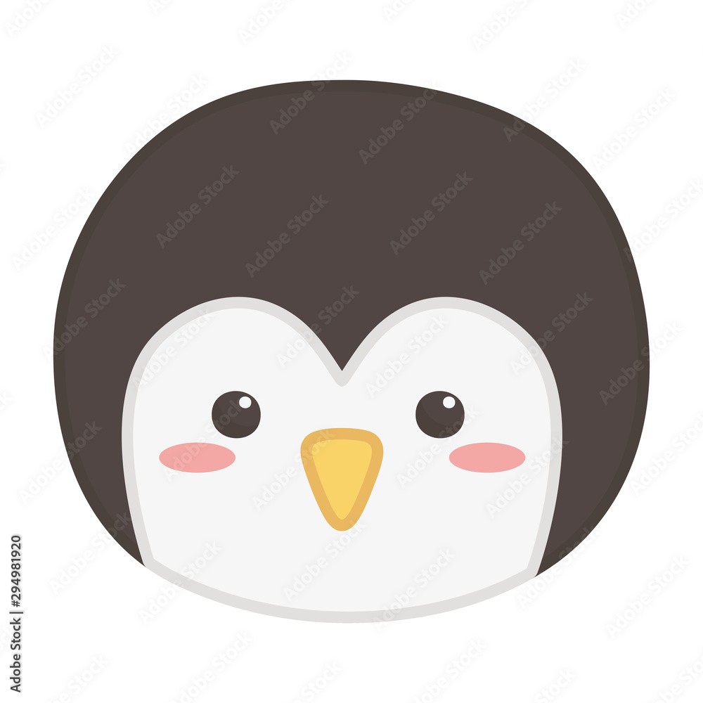 penguin face polar animal bird icon penguin face polar animal bird icon