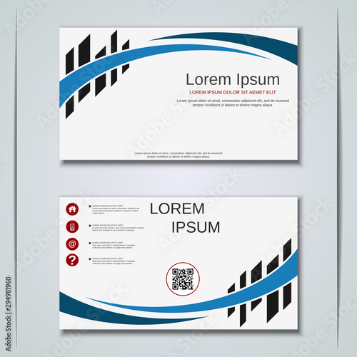 Modern business visiting card vector design template