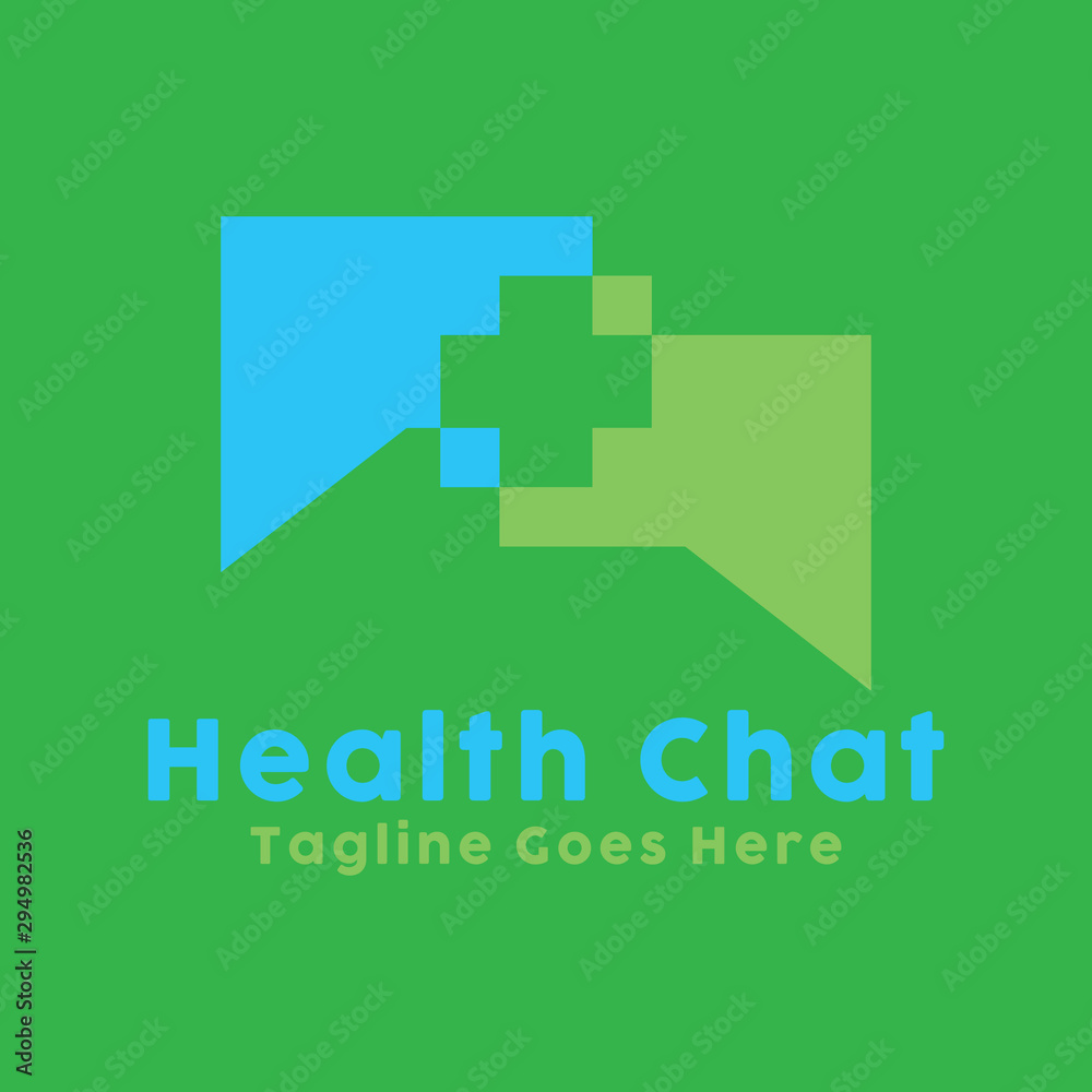Fototapeta premium Health Chat Logo Design Inspiration For Business And Company
