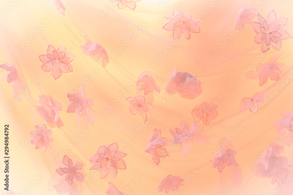 Details of the bride dress fabric and beautiful embroidery wedding concept used as a background for illustrations Details of the bride dress fabric and beautiful embroidery wedding concept used as a background for illustrations