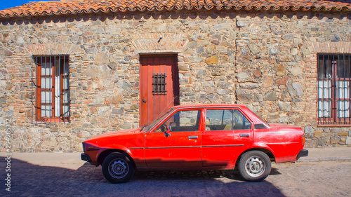 Uruguay, Streets of Colonia Del Sacramento in historic center (Barrio Historico) photo