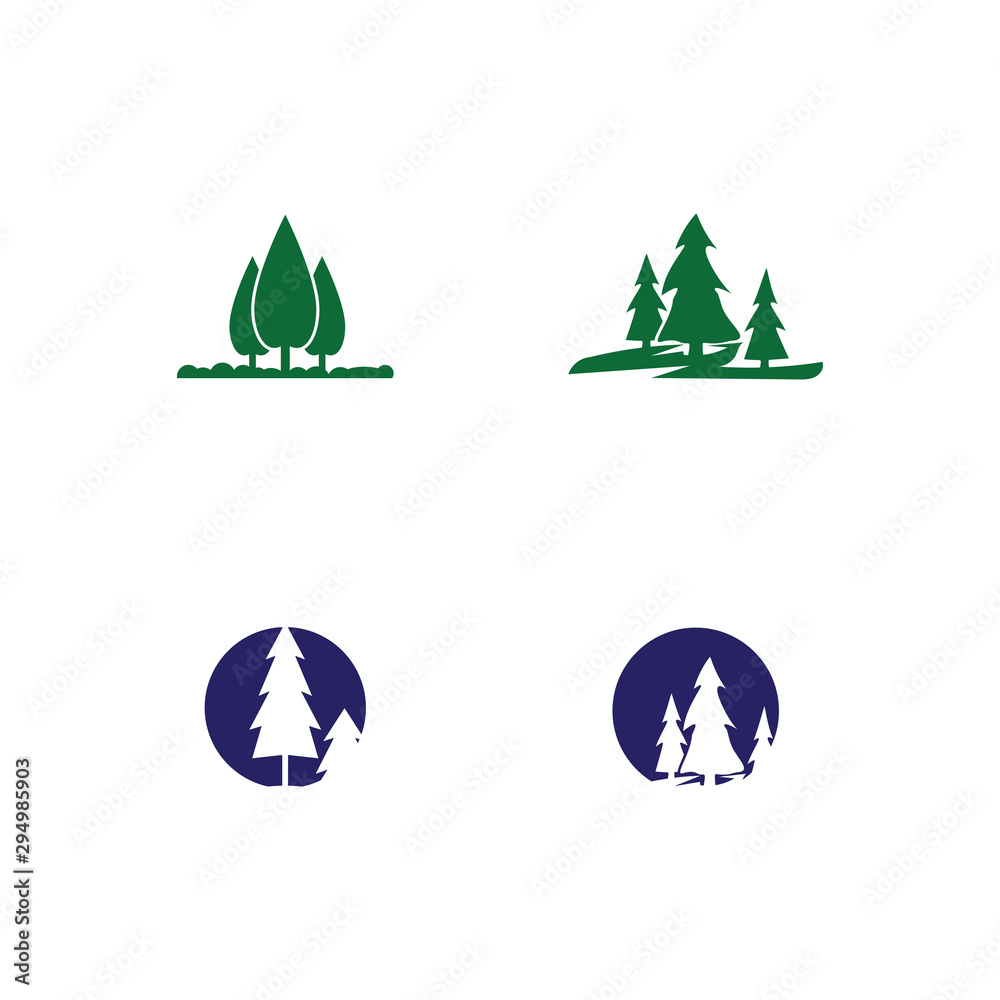 pine tree logo vector