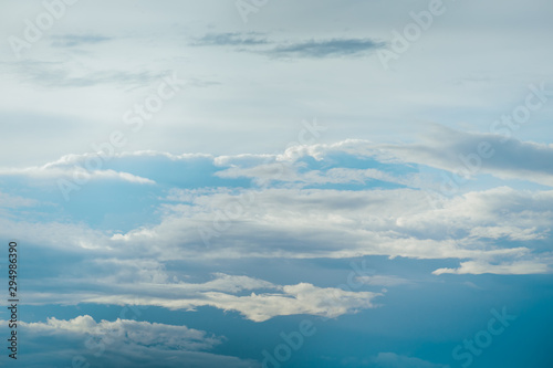 Fototapeta Naklejka Na Ścianę i Meble -  Blue sky and fluffy white clouds cube used as a background