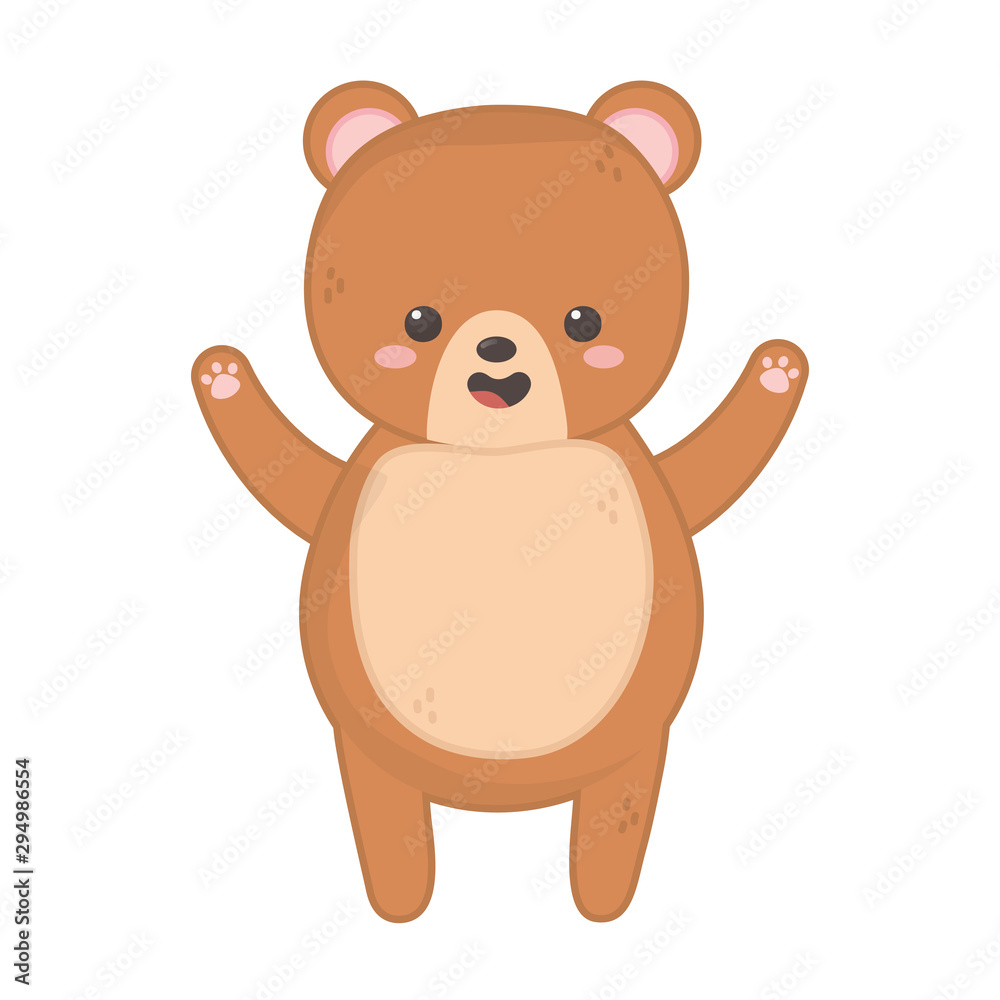 cute brown bear on white background cute brown bear on white background