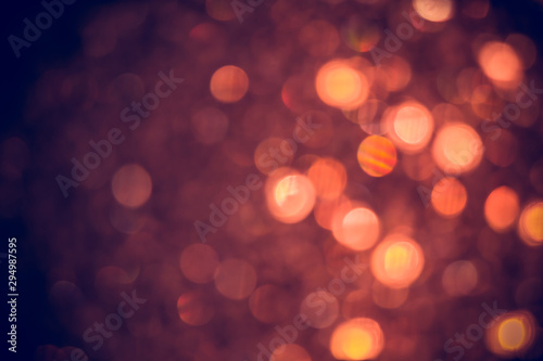 Bokeh orange lights in celebration