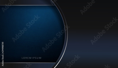 Abstract dark blue texture design with an arc shape frame