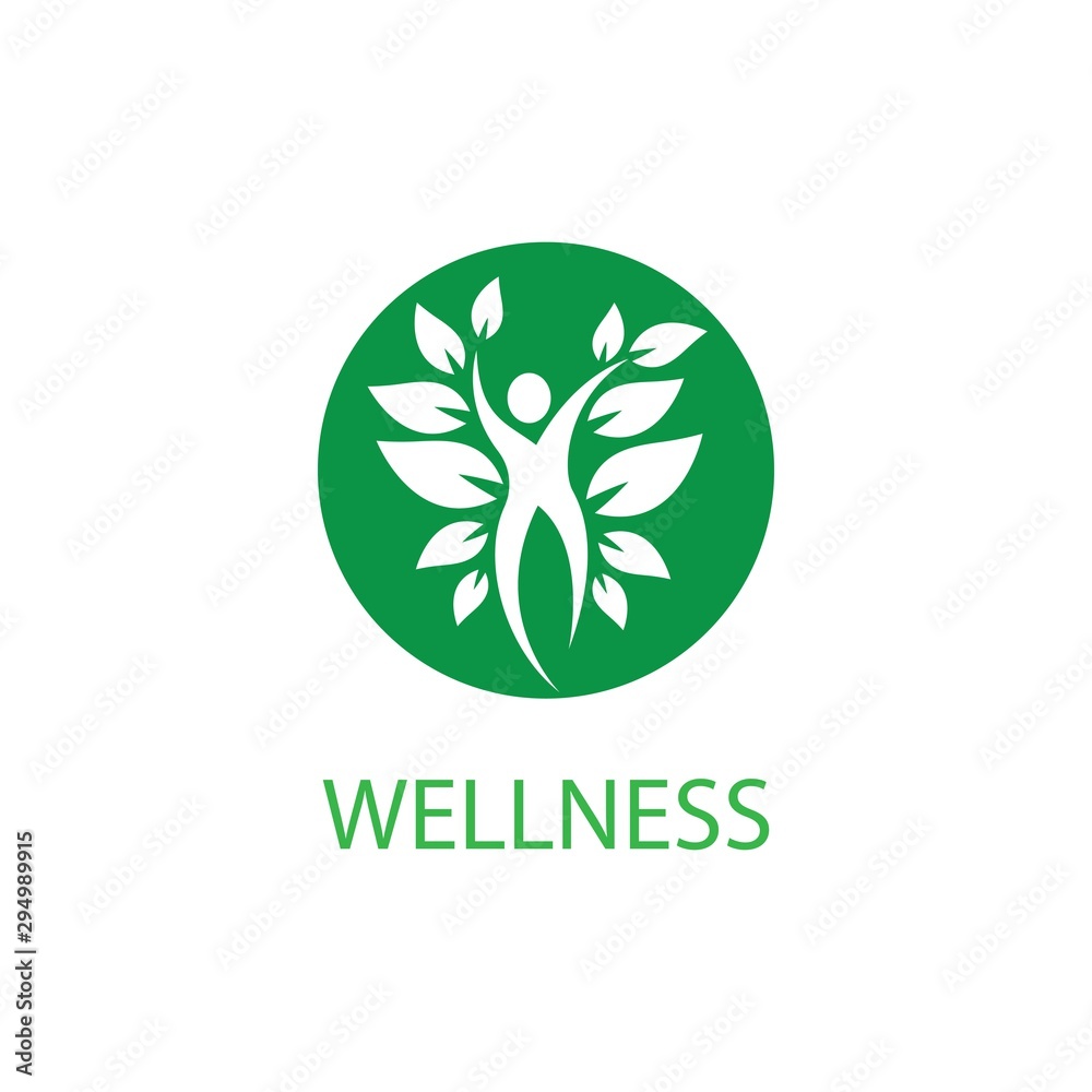 Obraz premium Wellness logo template vector icon