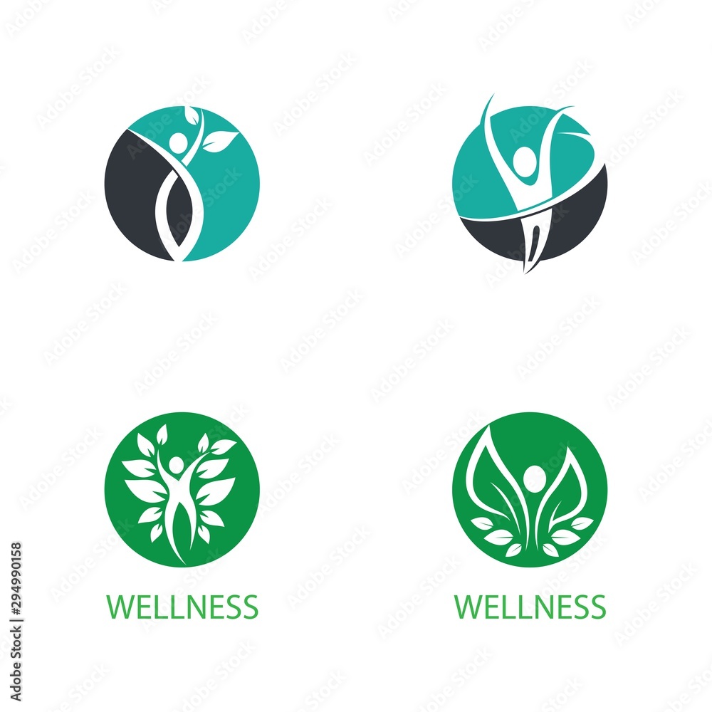 Obraz premium Wellness logo template vector icon