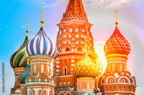 St. Basils cathedral on Red Square in Moscow