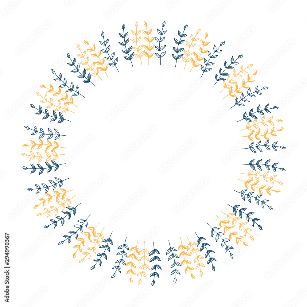 Vector floral frame. Round hand drawn floral frames on white background. Design elements for wedding cards, prints, greeting cards Vector floral frame. Round hand drawn floral frames on white background. Design elements for wedding cards, prints, greeting cards
