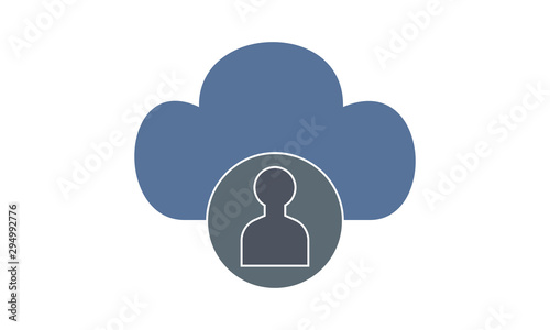 Cloud admin icon for cloud management and access