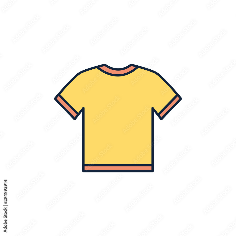 yellow t shirt summer icon line and fill yellow t shirt summer icon line and fill