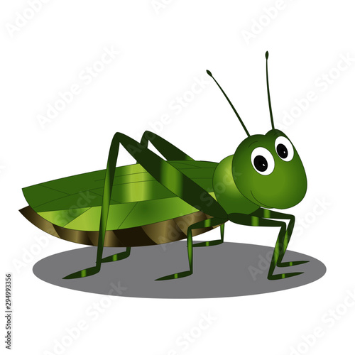Grasshopper with Expressions - Cartoon Vector Image