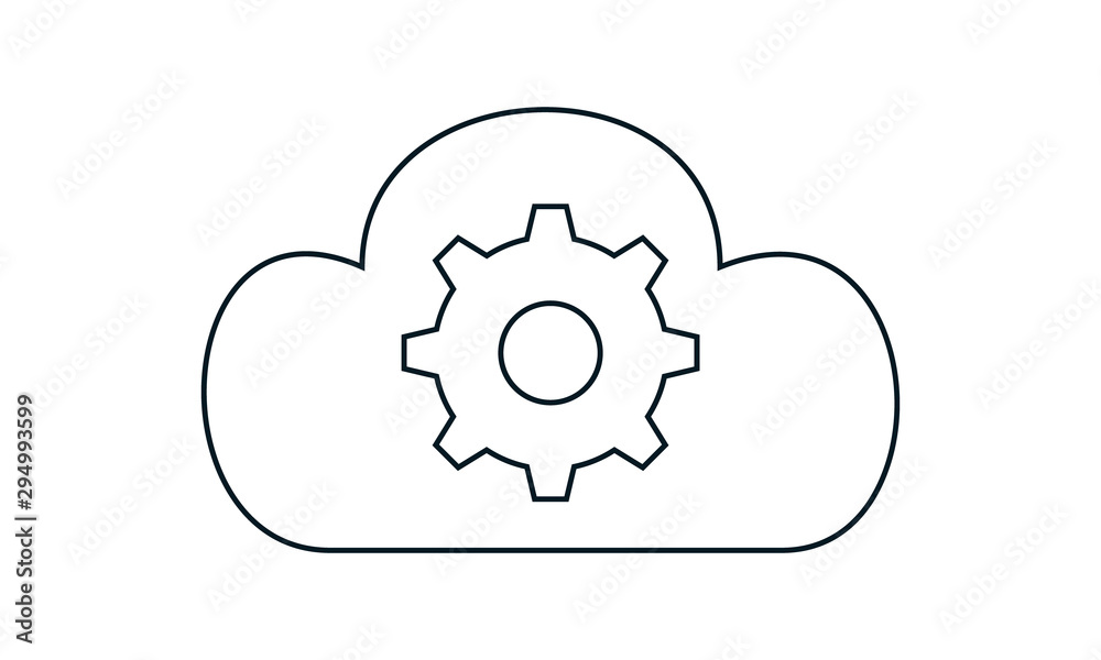 Cloud services icon for data management settings Cloud services icon for data management settings