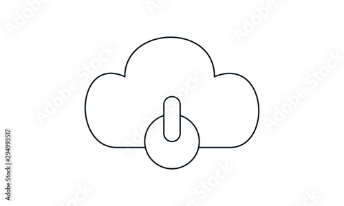 Cloud active icon for currently operating cloud services