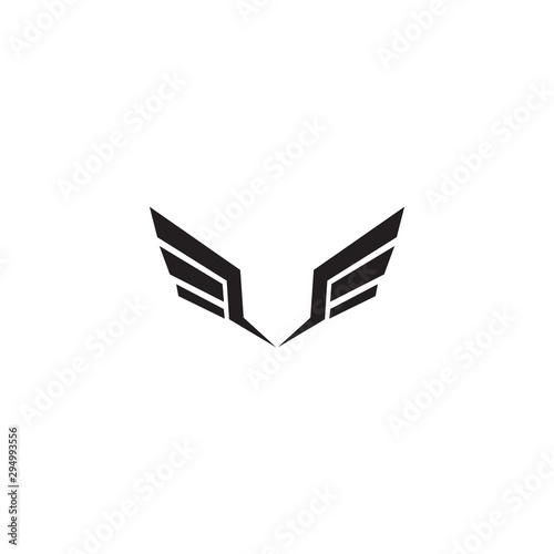 Wings logo design vector template