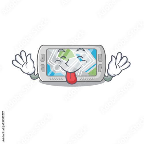 Tongue out cartoon style global positioning system toy