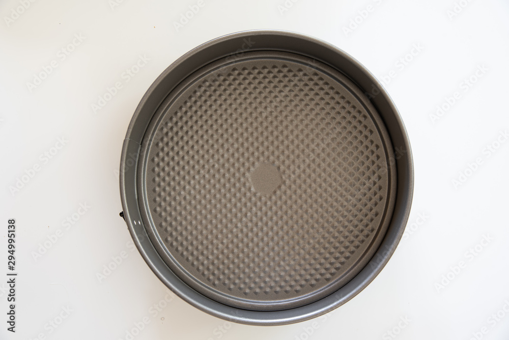 Springform cake pan with non stick textured coating Springform cake pan with non stick textured coating