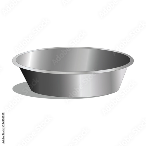 Dog Bowl Shining - Cartoon Vector Image