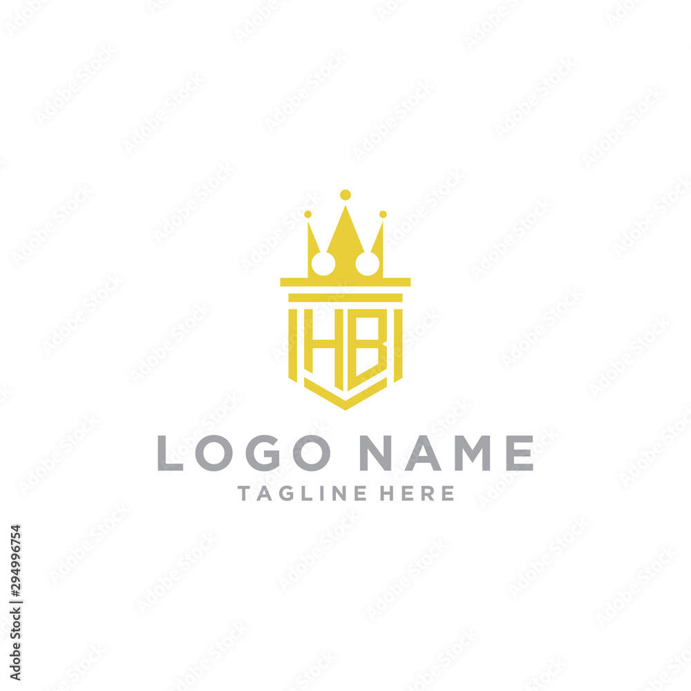 logo design inspiration for companies from the initial letters of the HB logo icon. -Vector