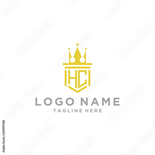logo design inspiration for companies from the initial letters of the HC logo icon. -Vector
