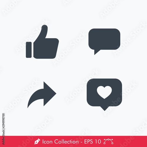 Like Comment and Share / Vector