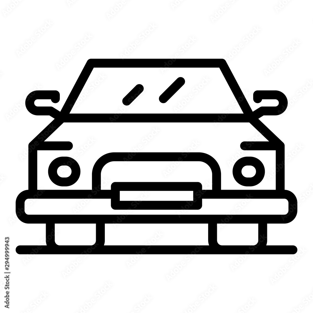 City car icon. Outline city car vector icon for web design isolated on white background City car icon. Outline city car vector icon for web design isolated on white background